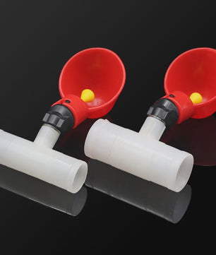 10x Automatische Drinkbakken voor Kip en Kwartel met Gele Tepel - Pluimvee Water Systeem