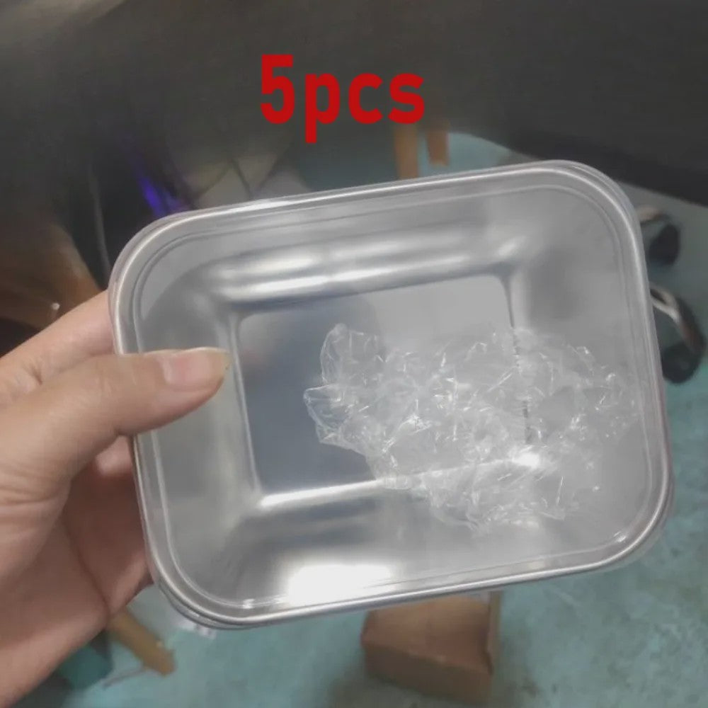 5-delige RVS Voedselcontainers Set - Luchtdichte BPA-Vrije Bewaarbakjes voor Maaltijdvoorbereiding, Lunch & Camping