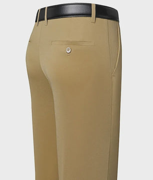Herfst/Winter Heren Broek: Comfortabele Business Casual Pantalon met Elastische Taille