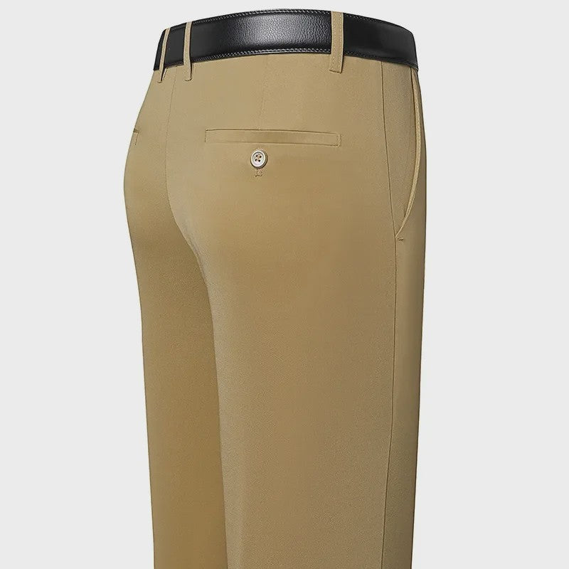 Herfst/Winter Heren Broek: Comfortabele Business Casual Pantalon met Elastische Taille