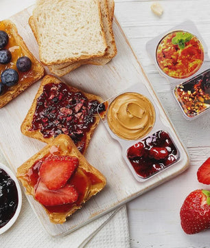 Draagbare Dubbel Compartiment Container met Deksel - Ideaal voor Snacks en Kruiden op Picknick