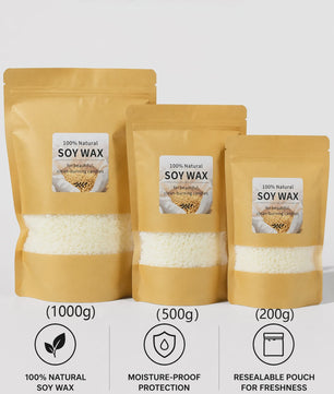 1000g Pure Natuurlijke Sojawas - Ideaal Grondstof voor DIY Kaarsen Maken
