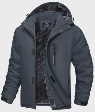 Heren Winterjas Waterdicht Fleece Warm Winddicht Met Capuchon voor Skiën, Snowboarden, Wandelen & Outdoor