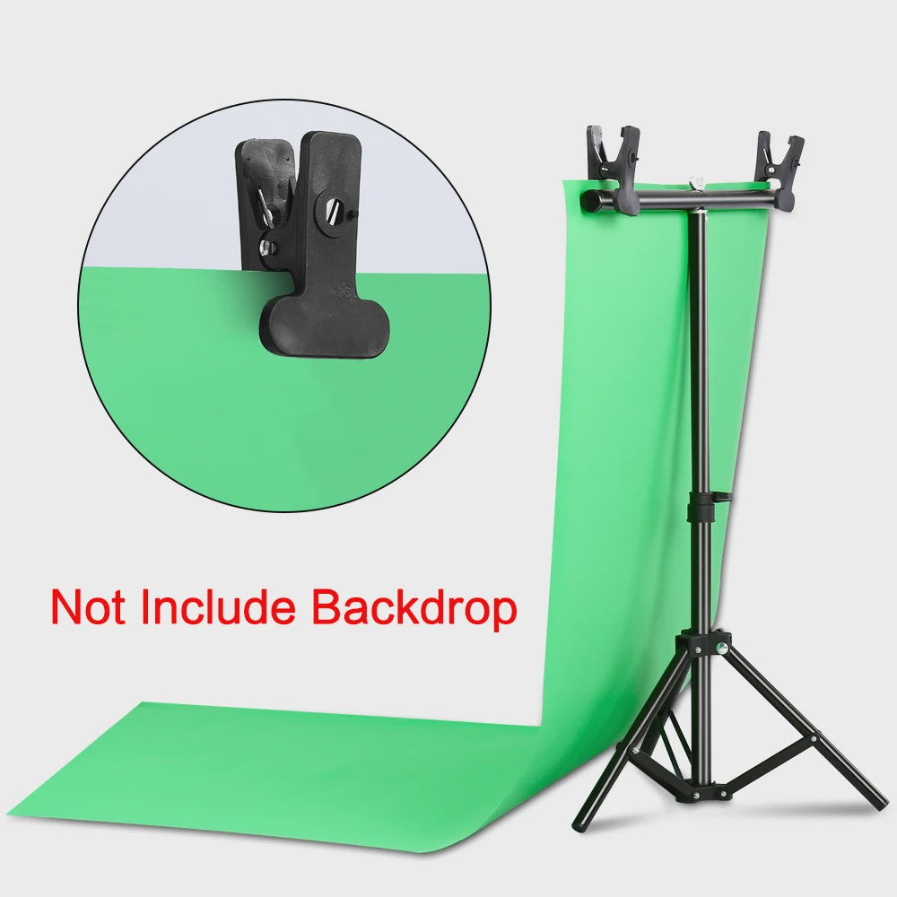 Professionele T-vormige Achtergrond Standaard voor Fotostudio & Video - 200cm Breed