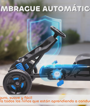 Traptrekker voor Kinderen met Automatische Koppeling & Rem - Rood Metaal