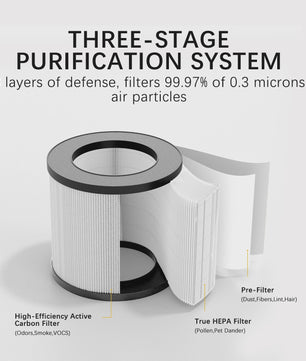 Chuboor PJ08 Luchtreiniger met HEPA Filter, App Bediening & PM2.5 Display voor Huis en Slaapkamer