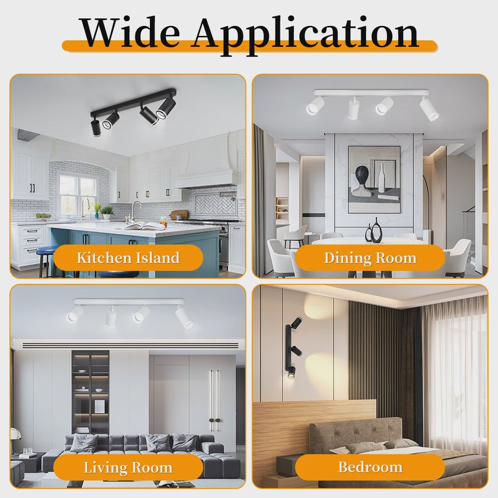 Verstelbare GU10 LED Spot Plafondlamp - Keuze uit 2, 3 of 4 Spots