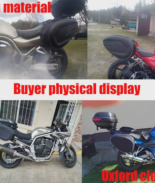 Waterdichte Motor Zadeltassen 36-58L - Zwarte Motorfiets Bagage Tassen voor Scooter & Motor