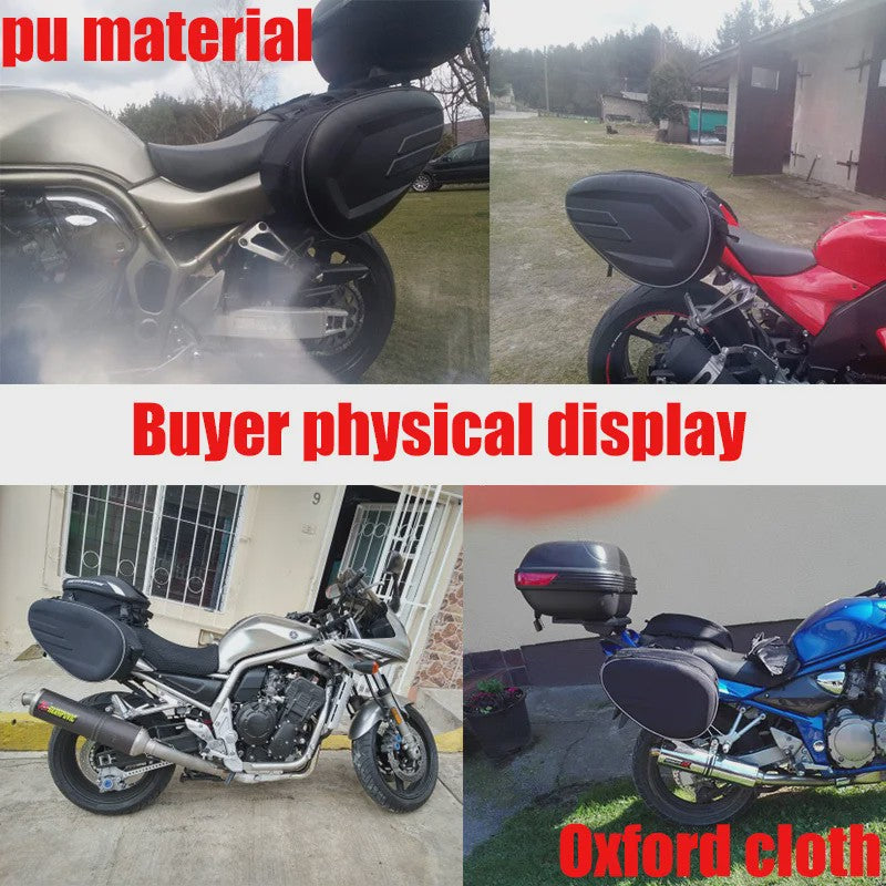 Waterdichte Motor Zadeltassen 36-58L - Zwarte Motorfiets Bagage Tassen voor Scooter & Motor