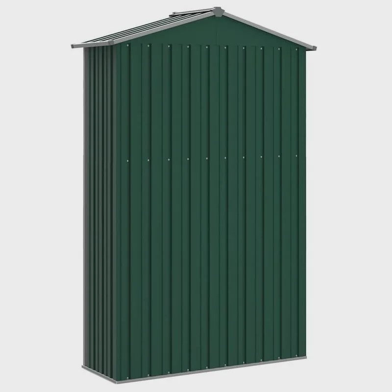 Groene Tuinkast van Verzinkt Staal - 116x45x175 cm - Robuuste Opbergkast voor Buiten