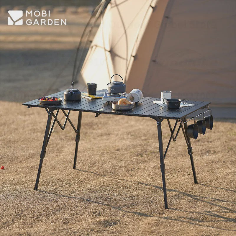 Mobi Garden X-Type Aluminium Campingtafel - Lichtgewicht, Opvouwbaar & Verstelbaar