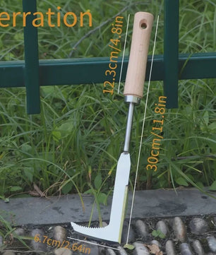 Stevige Onkruidsteker van Koolstofstaal met Ergonomische Grip - Handgereedschap voor Tuin & Tegels