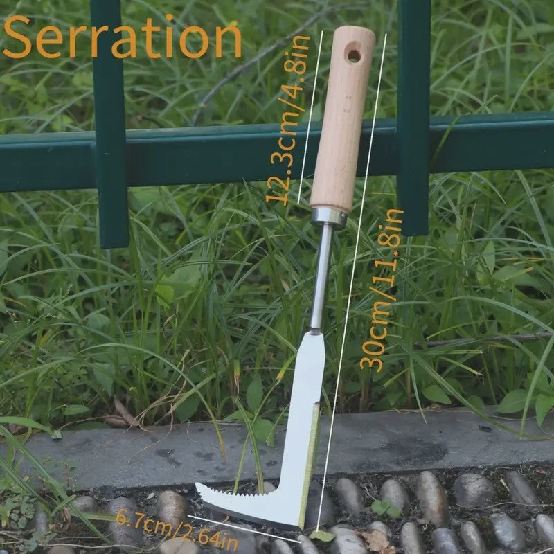 Stevige Onkruidsteker van Koolstofstaal met Ergonomische Grip - Handgereedschap voor Tuin & Tegels
