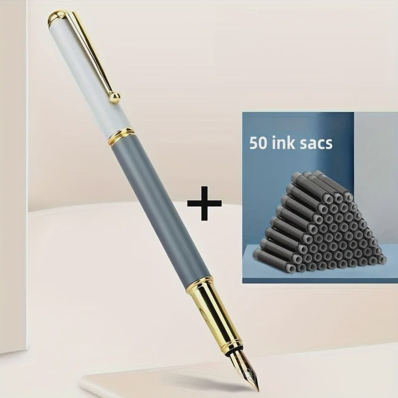 Giorgio Morandi Vulpen Set: Luxe Kantoor & Schrijfwaren met 50 Inktpatronen, 0.5mm Punt