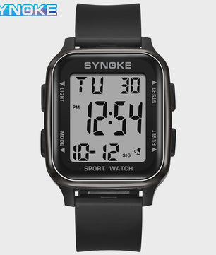 SYNOKE Heren Sport Horloge - Militair Digitaal Waterdicht met Alarm & Stopwatch