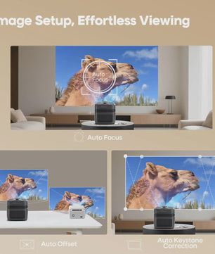 Magcubic HY450 Ultra Short Throw Projector: 900 ANSI Lumen, 1080P Native, 8K Support, Auto Focus & Offset