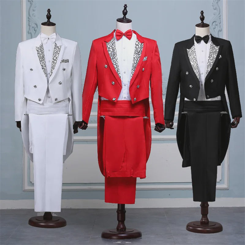 Klassieke Heren Rokkenjas - Stijlvolle Magician & Singer Outfit
