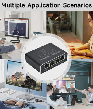 Gigabit Ethernet Splitter 1000Mbps - Breid uw netwerk uit naar 4 apparaten