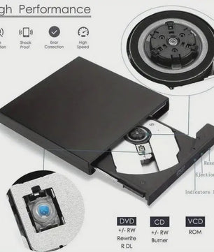 Externe USB CD/DVD RW Brander - Draagbare Optische Drive voor Laptop & PC