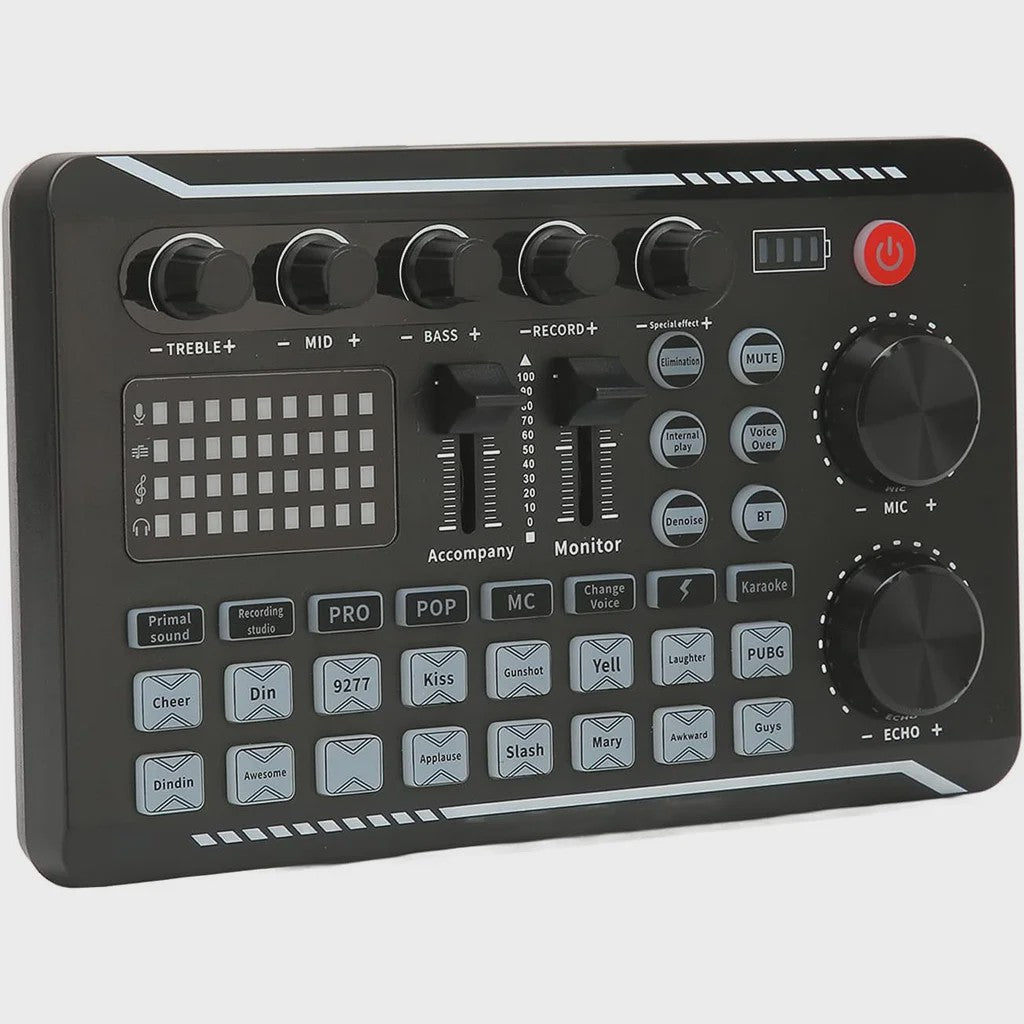 Professionele Podcast Mixer: All-in-One Audio Interface voor Streamen & Opnemen