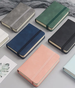 Compact A7 Notitieboekje met PU Cover - Mini Memo Pad voor Onderweg