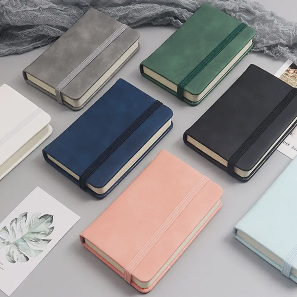 Compact A7 Notitieboekje met PU Cover - Mini Memo Pad voor Onderweg