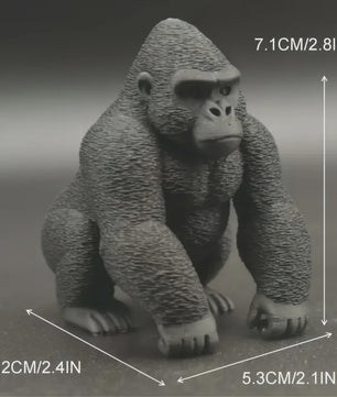Realistisch Gorilla Beeldje - 3D Geprint Gorilla Ornament voor Bureau & Kantoor