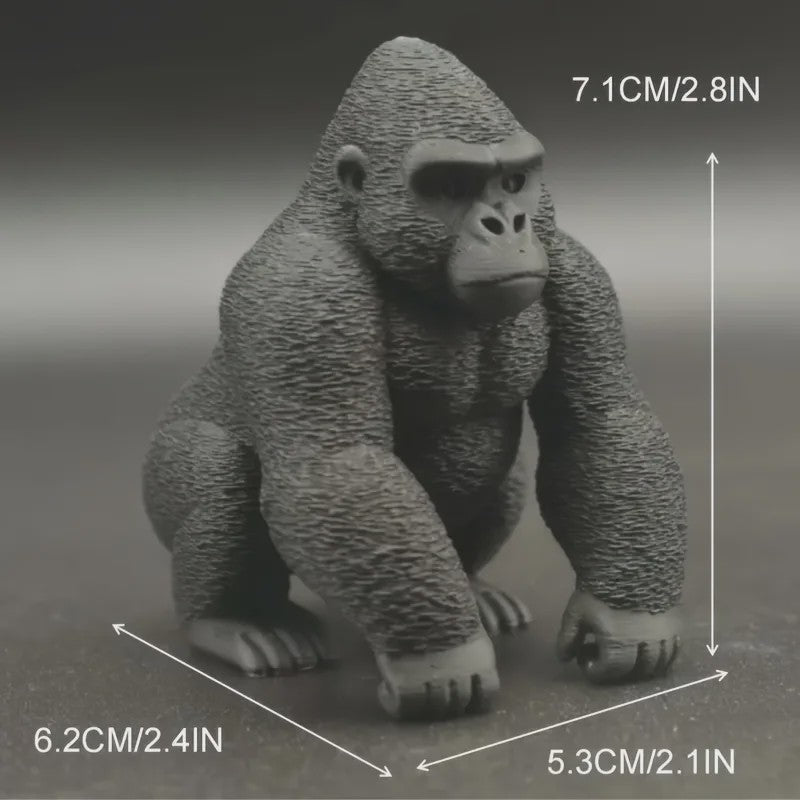 Realistisch Gorilla Beeldje - 3D Geprint Gorilla Ornament voor Bureau & Kantoor