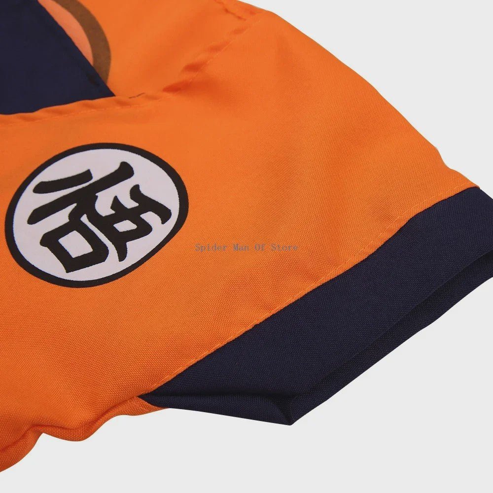 Son Goku Kinderkostuum met Pruik en Staart - Anime Cosplay Feestkostuum