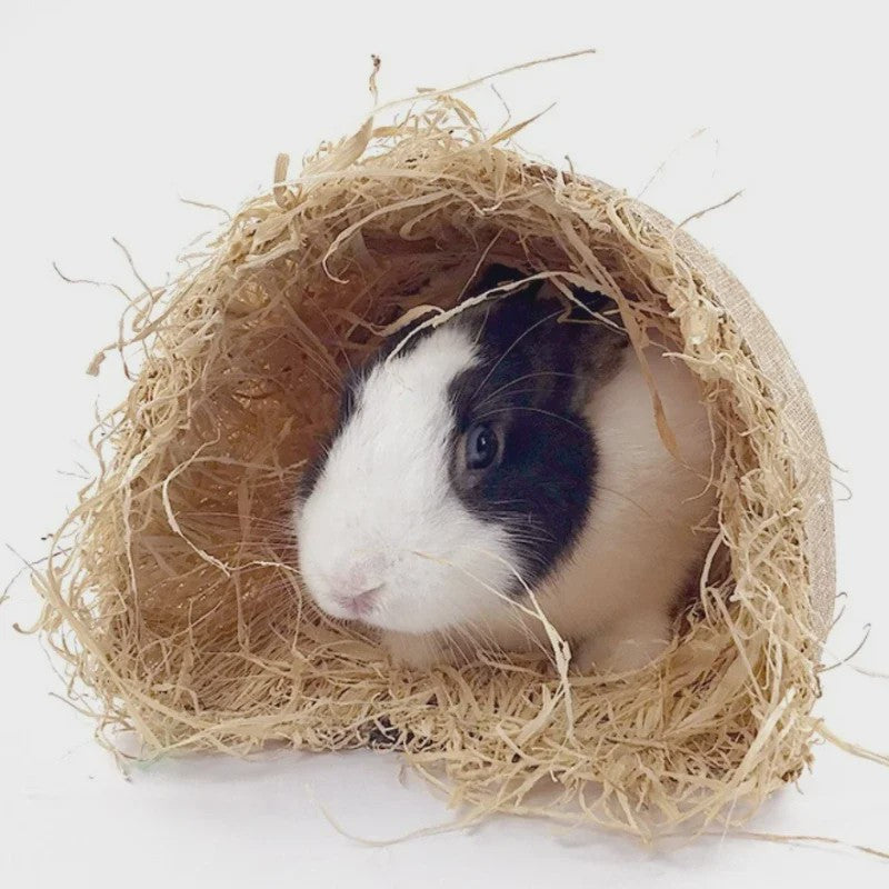 Natuurlijke Gras Tunnel Nest voor Konijnen, Cavia's & Chinchilla's - Speelgoed & Schuilplaats