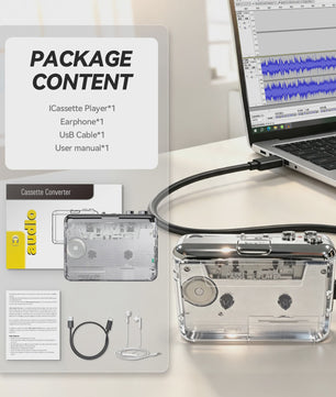 Draagbare Cassette Speler & MP3 Converter - USB Opname & Radio Functie