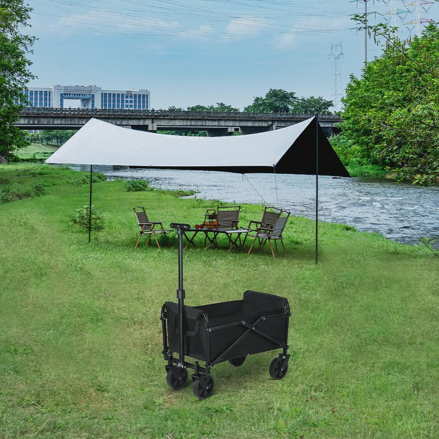 Opvouwbare Transportkar voor Camping, Boodschappen & Strand - Robuust & Draagbaar