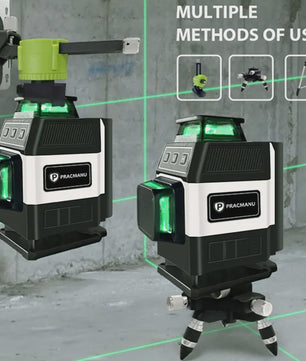 Pracmanu 4D 16-Lijn Groen Laserwaterpas met Afstandsbediening - Zelfnivellerend 360°