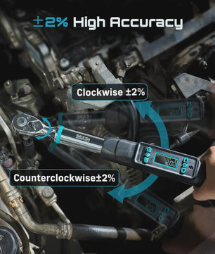 Digitale Momentsleutel 3/8" 220Nm met LCD, Track & Peak Modi, Geheugen & Alarm
