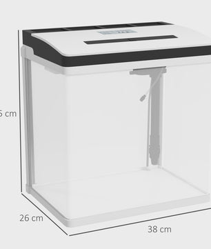 Pawut Aquarium 28L met LED Verlichting en Filter - Wit