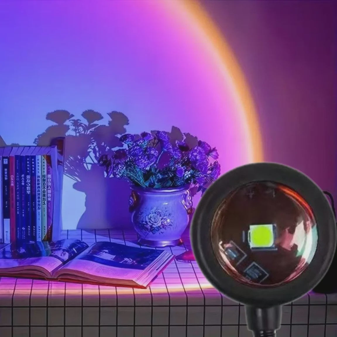 Sunset Projector Lamp - Sfeerverlichting met Art Deco Stijl