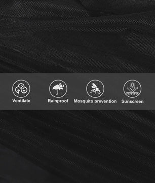 Universeel Gazebo Muskietennet - 4-Panels met Rits - Bescherming tegen Insecten