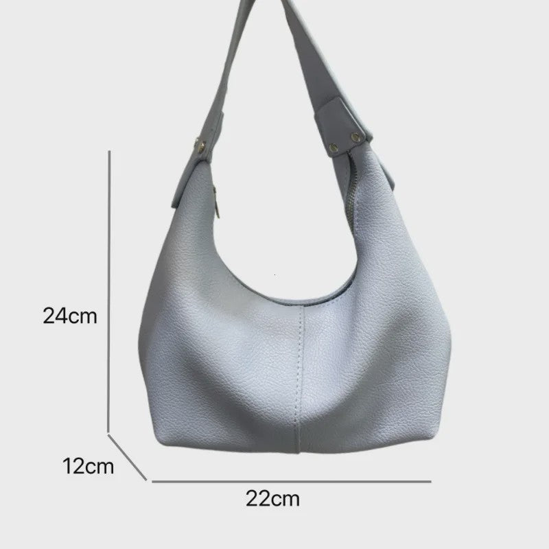 Vintage PU Lederen Schoudertas voor Dames - Hobo Stijl