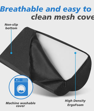 Ergonomisch Memory Foam Voetenbankje - Onder Bureau Voetensteun voor Comfort & Beenverhoging