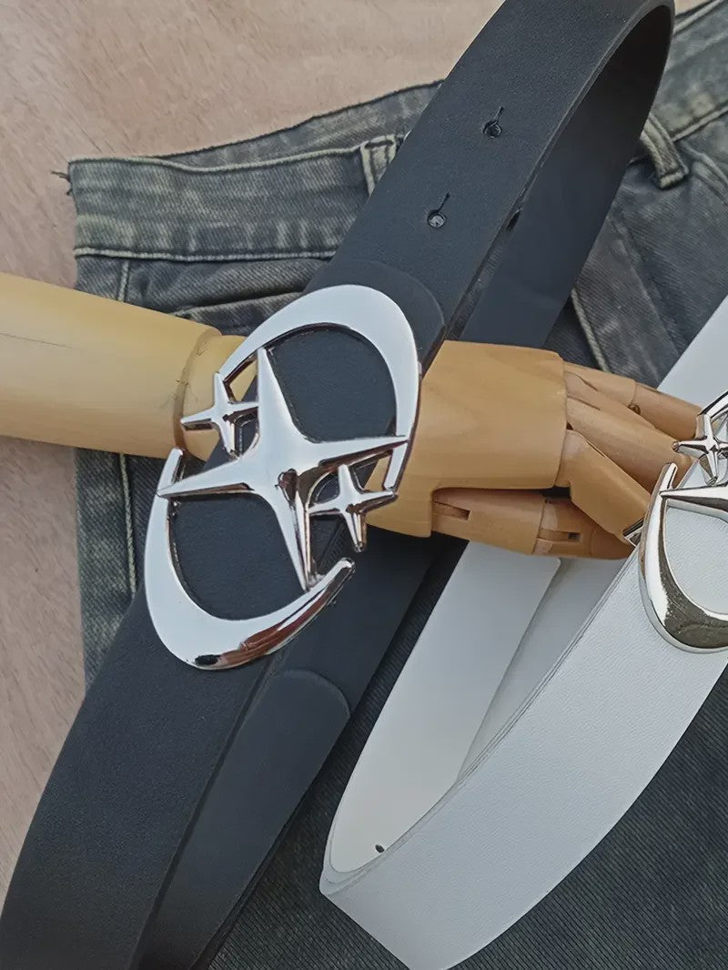 Stijlvolle Unisex Riem met Ovalen Kruis Gesp - Duurzaam en Veelzijdig Cadeau