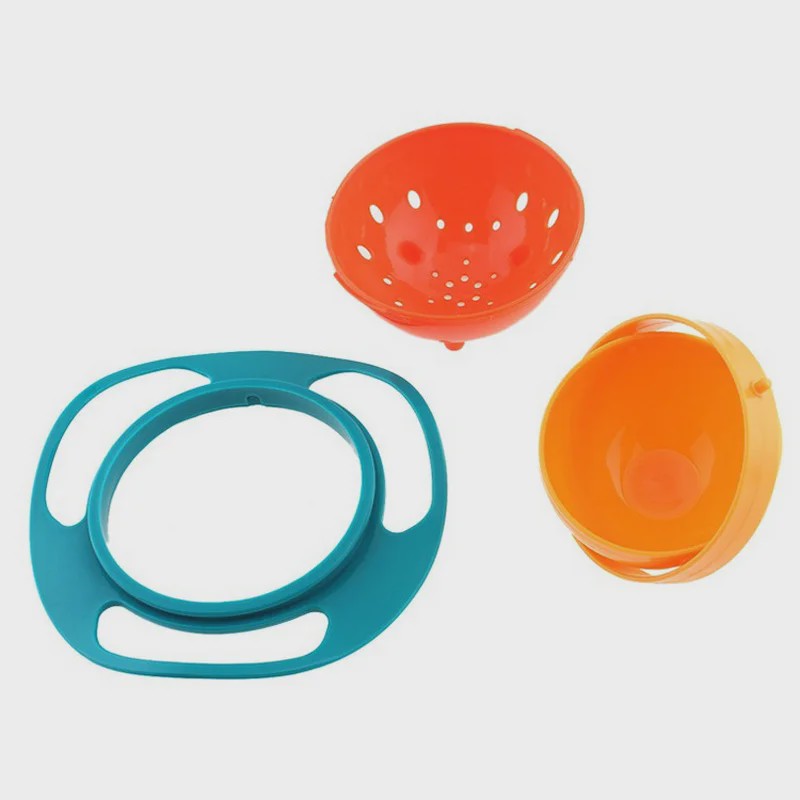 Anti-Knoei Gyro Kom voor Baby's - 360° Draaibaar en Omvalbestendig Voerbakje