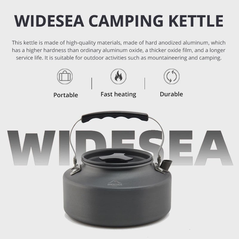 Widesea Camping Kookset Outdoor Potten & Pannen Set met Waterkoker & Bestek
