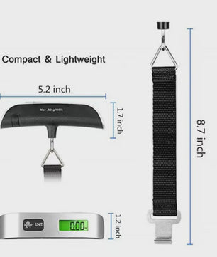Digitale Bagage Weegschaal - Draagbaar, 50kg Max, LCD Display