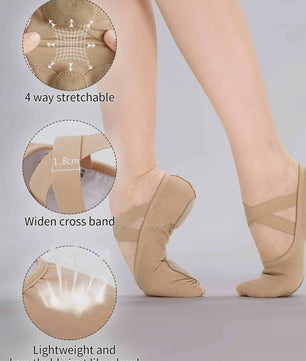Professionele Ballet Schoenen Dames - Hoge Stretch, Ultralicht & Flexibel met Zachte Zool