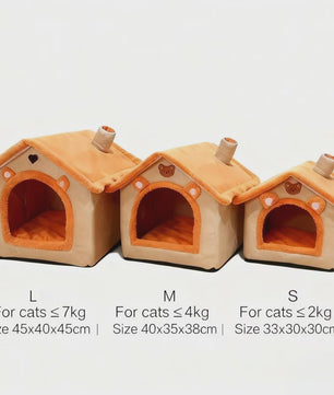 Knus Hondenhuisje & Kattenhuisje - Wasbaar & Verwijderbaar - Zacht Pluche voor Alle Seizoenen