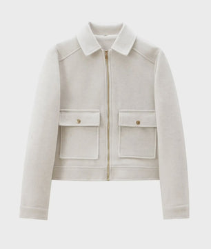 Dames Elegante Korte Jas met Rits en Zakken - Stijlvolle Winter Outerwear