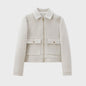 Dames Elegante Korte Jas met Rits en Zakken - Stijlvolle Winter Outerwear