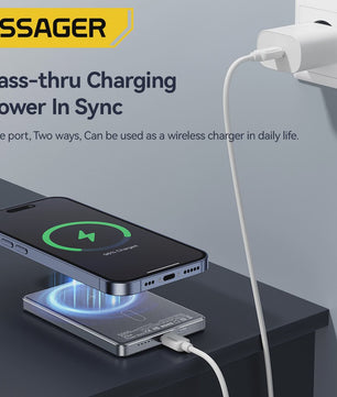 Essager Magnetische Powerbank 5000mAh 20W - Draadloos Snel Opladen voor iPhone (Magsafe)