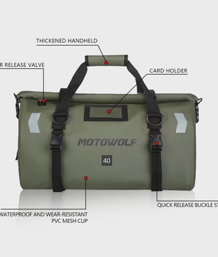 Waterdichte Motorfiets Bagagedragertas - 20/40/66L - Outdoor & Reis