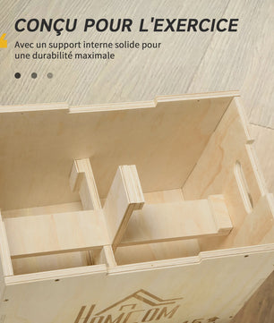 HOMCOM Plyobox Trainingsbox - 3 Hoogtes (40/45/60 cm) voor Box Jumps & Krachttraining